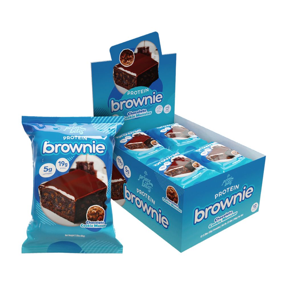 Caja Protein Brownie Cookie Monster - Alpha Prime