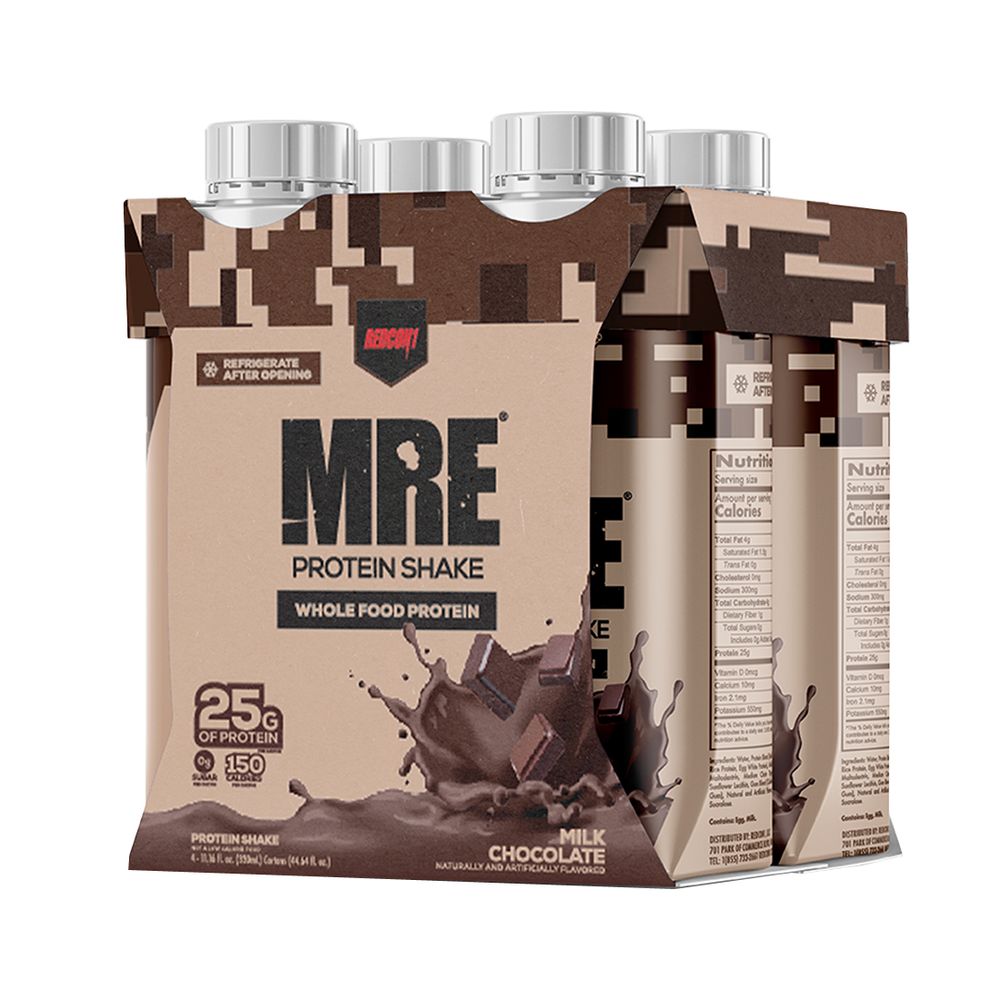 Caja MRE Protein Shake 4 Unid Milk Chocolate - Redcon1